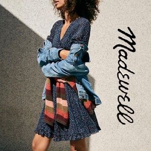 Madewell Flutter-Sleeve Ruffle-Hem Sugar Dot Dress